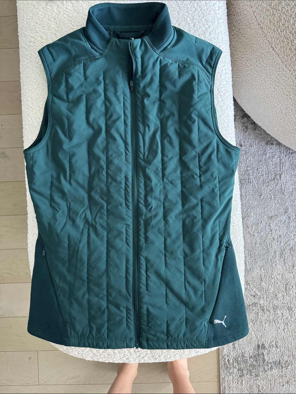 Puma Quilted Sleeveless Vest Teal